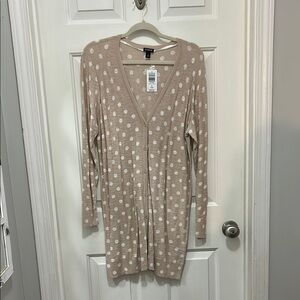 Torrid Tan Polka Dot Cardigan